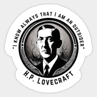 H.P. Lovecraft - The Outsider Sticker